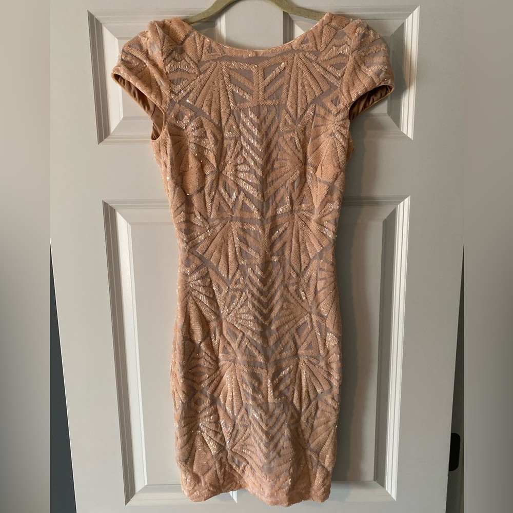 Dress The Population Tabitha Sequin Mesh Minidress